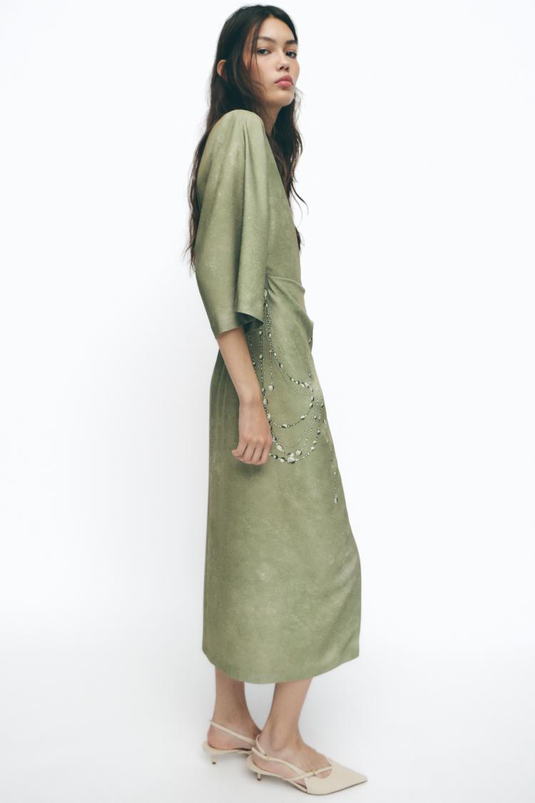 Round Neck, Wide Sleeves Party Dress