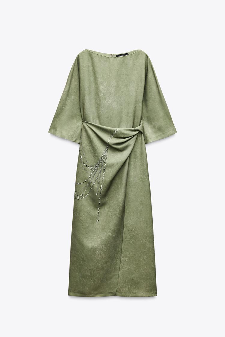 Round Neck, Wide Sleeves Party Dress
