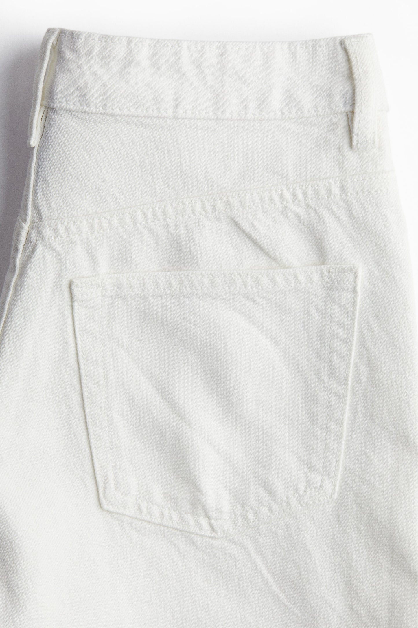 Ultra High Denim Shorts In White