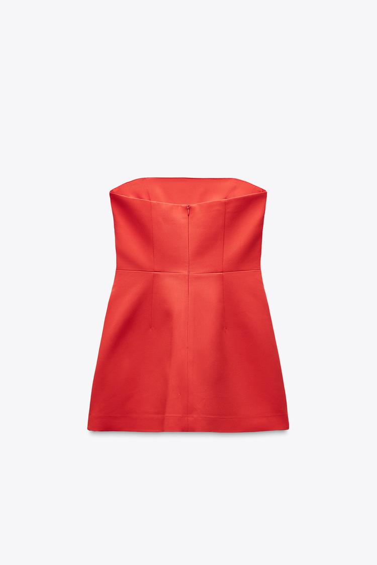 Strapless Dress With Lapels
