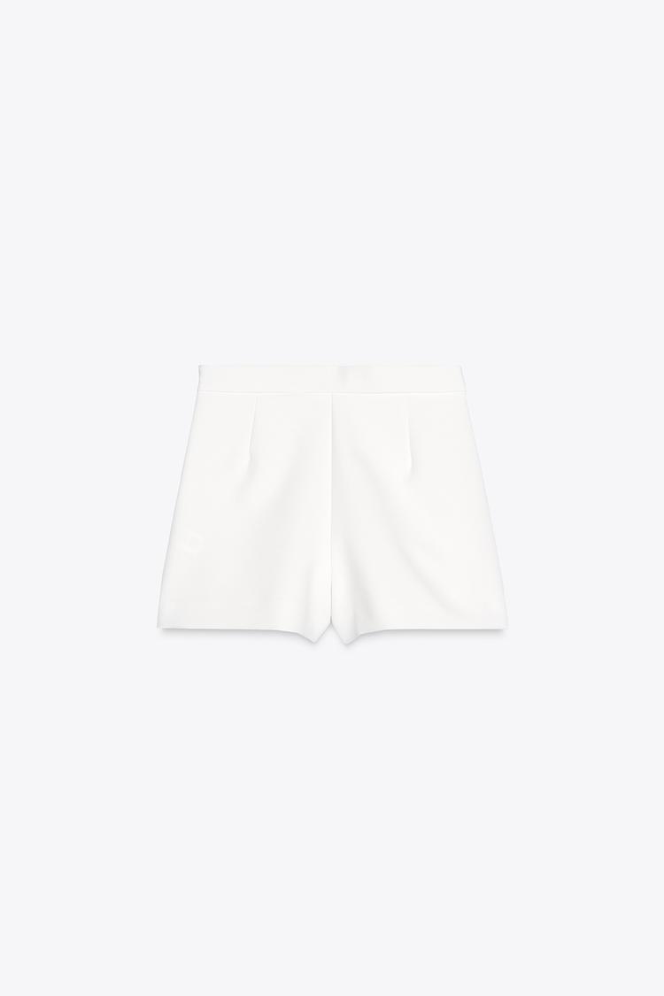 White Buttoned Skorts