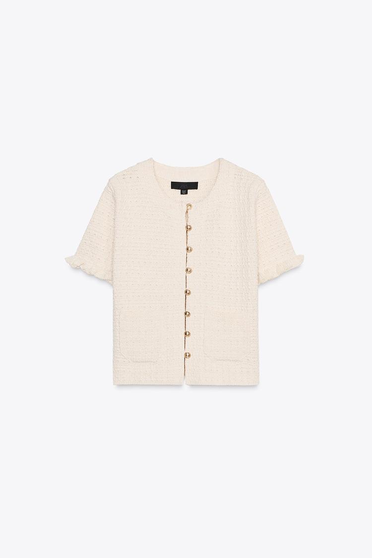 Ruffled Summer Top In Cream