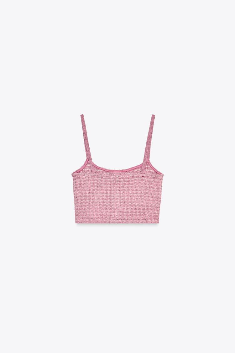 Pink Stretch Top And Skirt Co-Ord Set