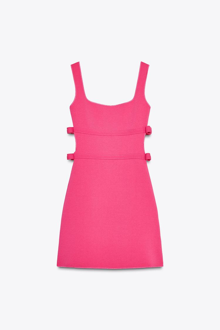 Bright Pink Dress With Ties