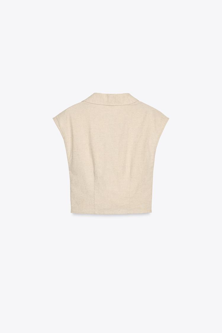 Linen Top And Skirt Co-Ord Set