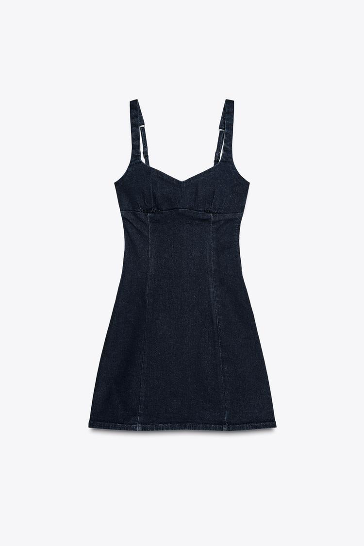 Strappy Denim Short Dress