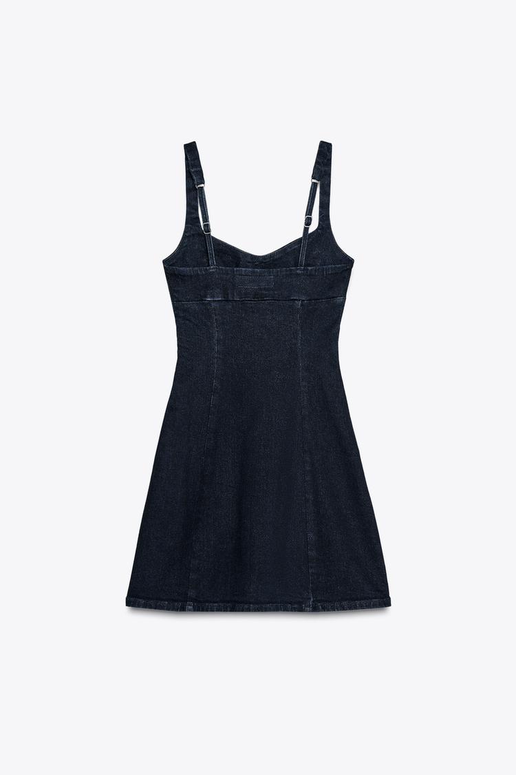 Strappy Denim Short Dress