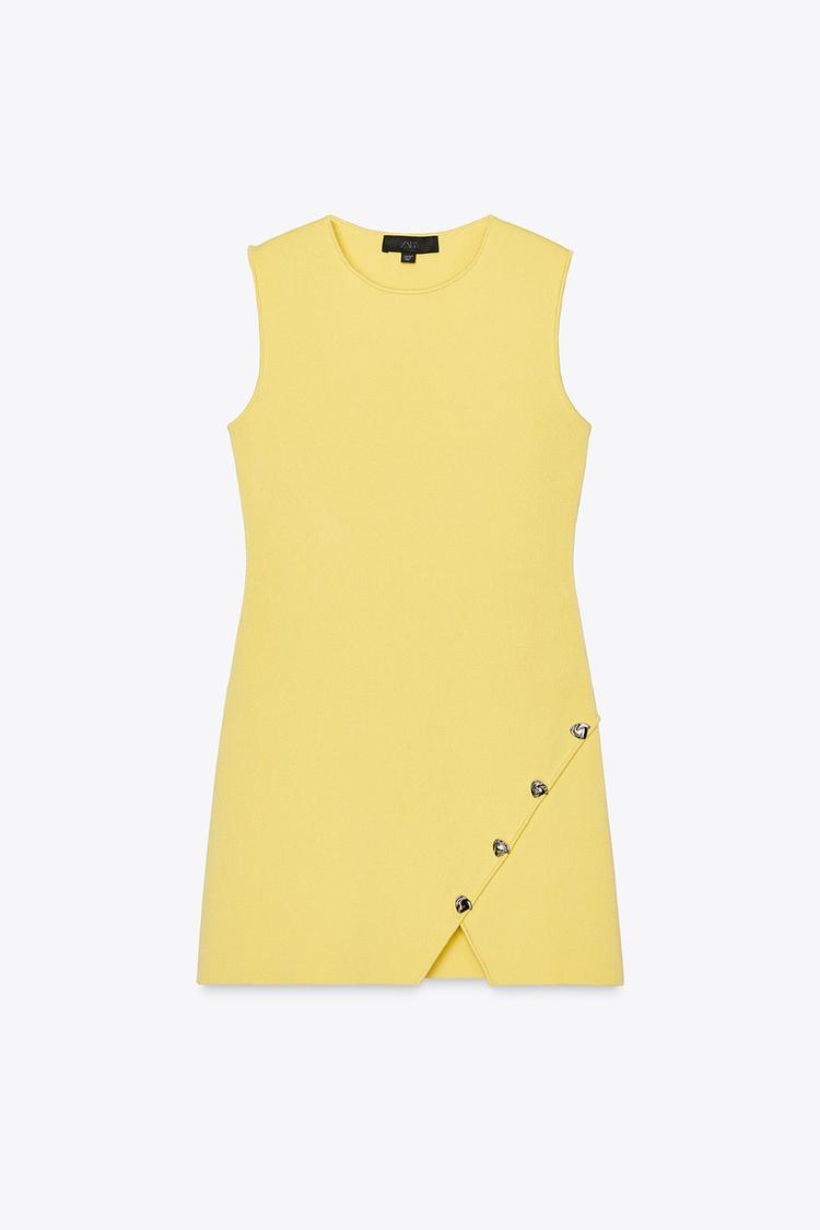 Irregular Buttoned Dress