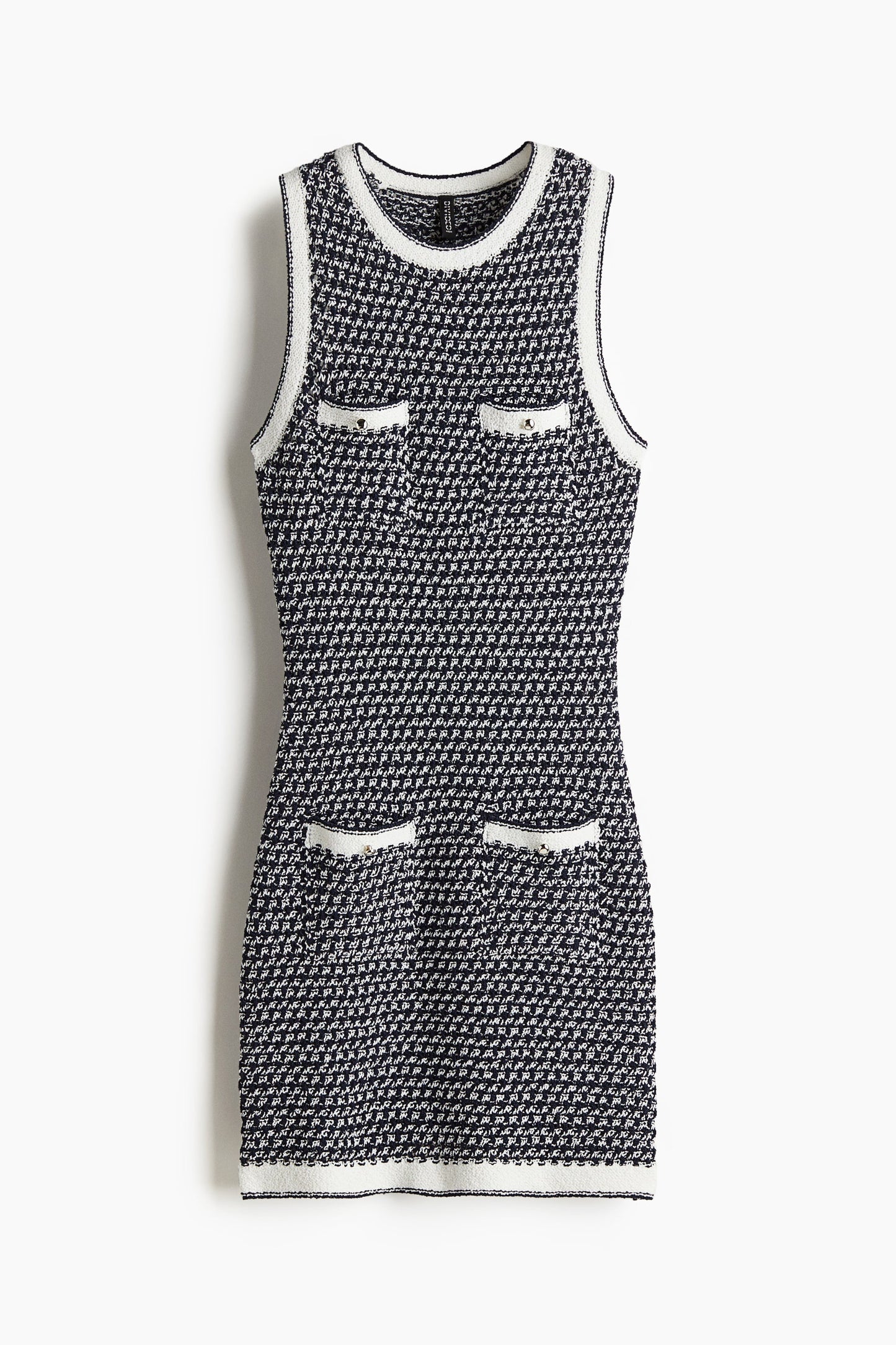 Textured Knit Dress With Pockets
