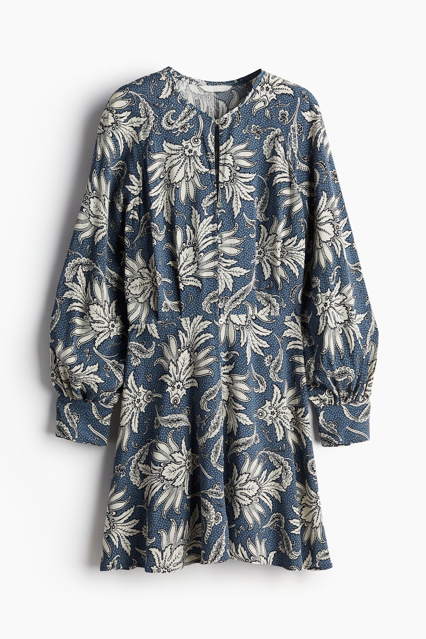 Long Sleeved Floral Printed Dress