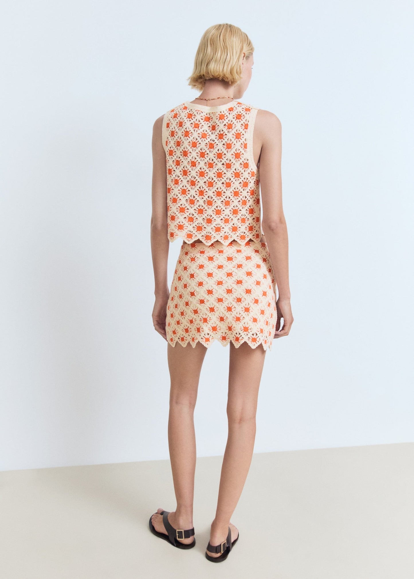 Gianna Crochet Top And Skirt Co-Ord Set