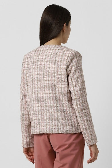 Elegant Checked Blazer