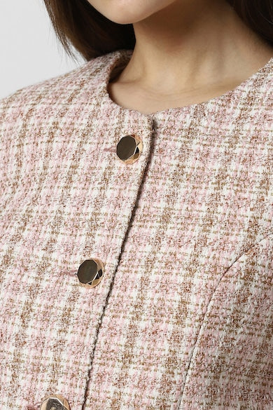 Elegant Checked Blazer