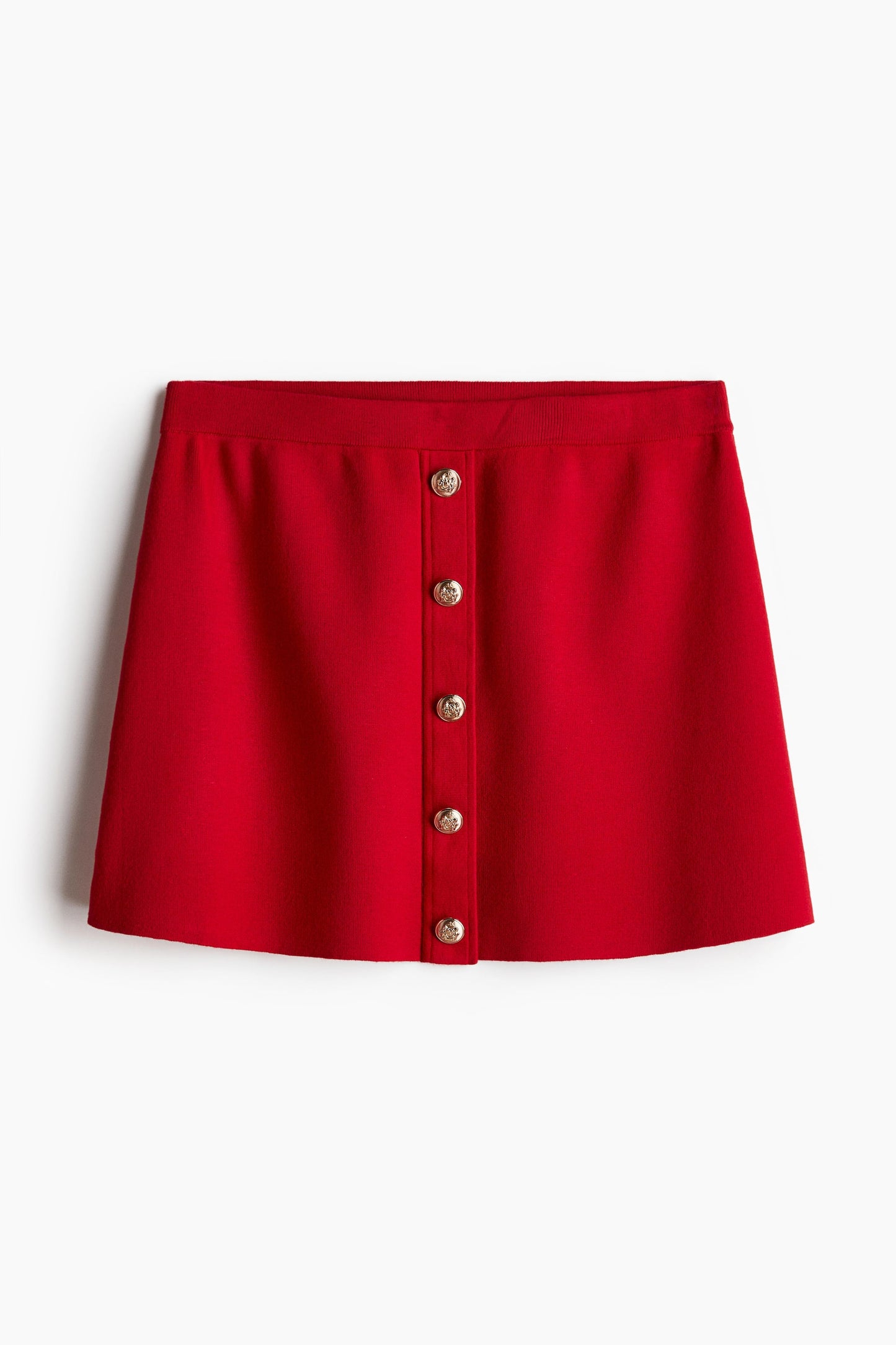 Button Detailed Top And Skirt Set