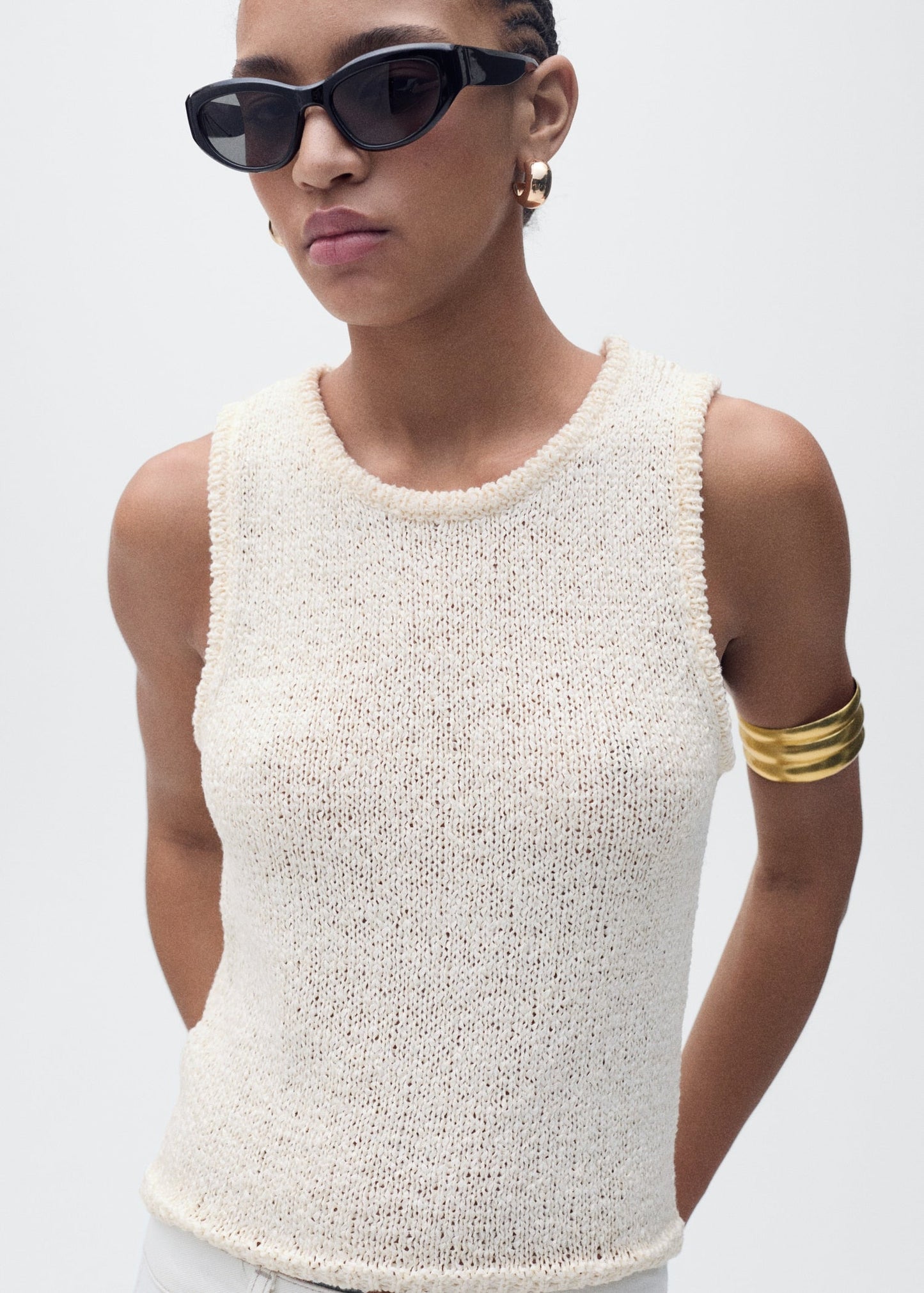 Cream Crochet Top