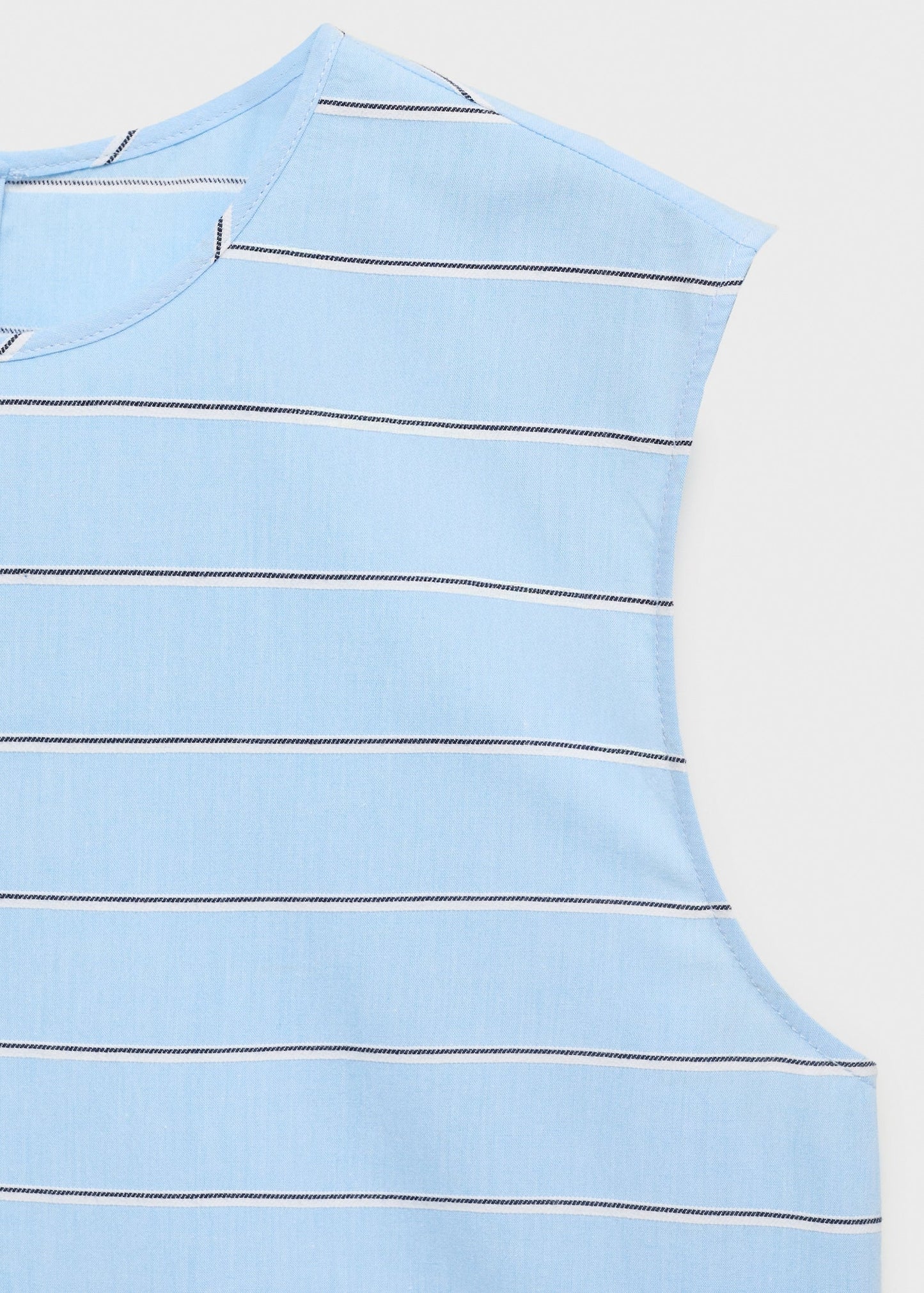 Blue Striped Top And Skirt Co-Ord Set