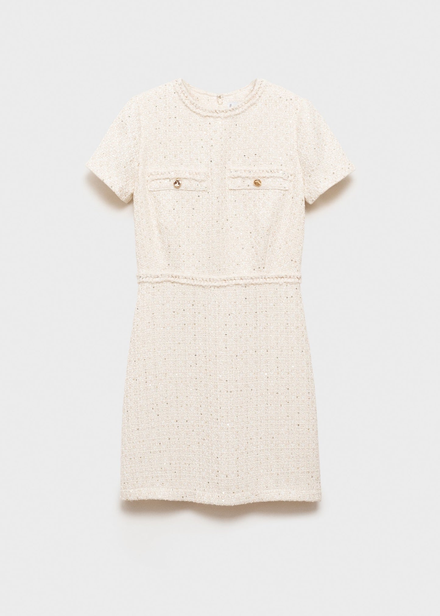Cream Tweed Dress