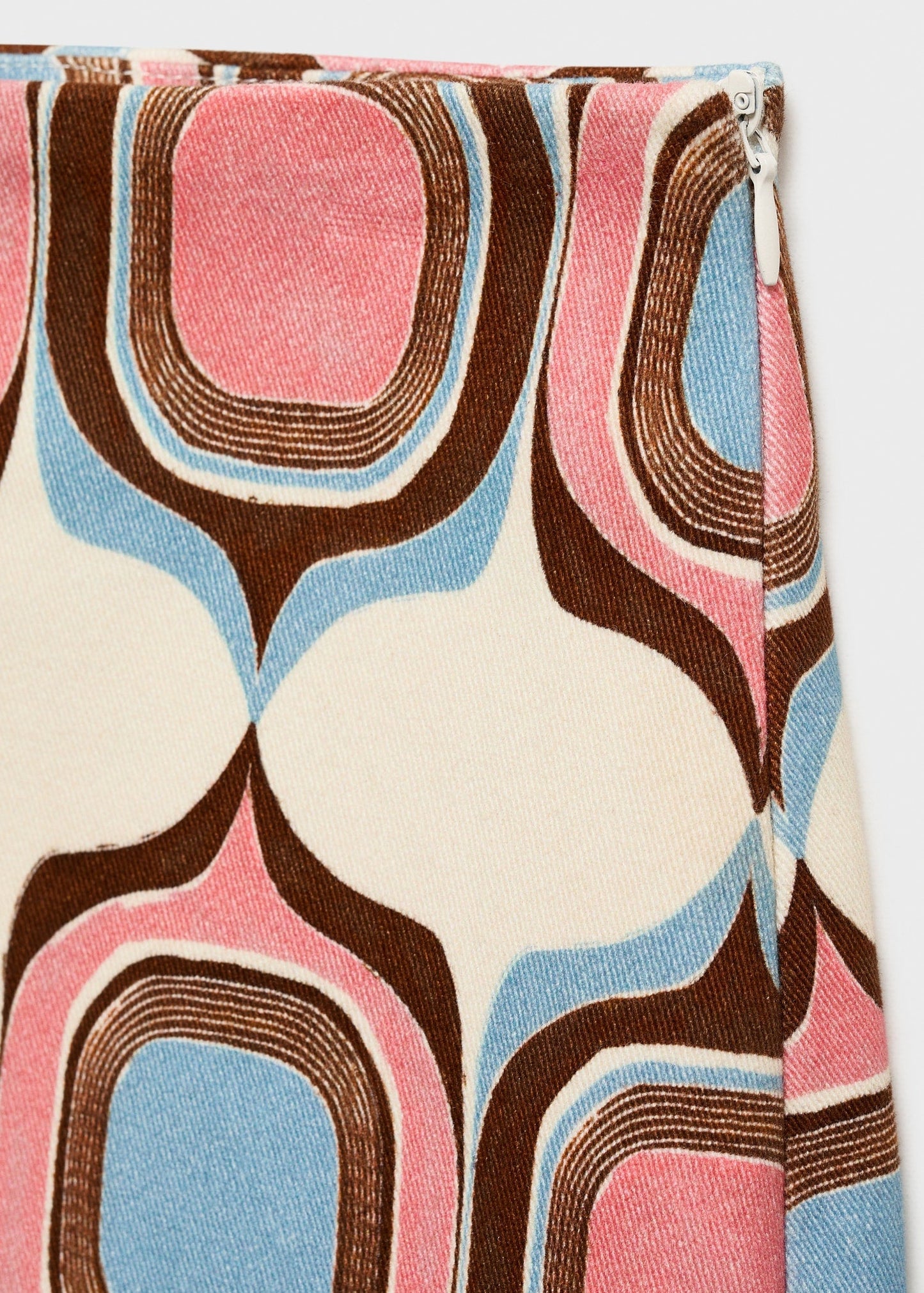 Printed Boat Neck Top And Skirt Co-Ord Set