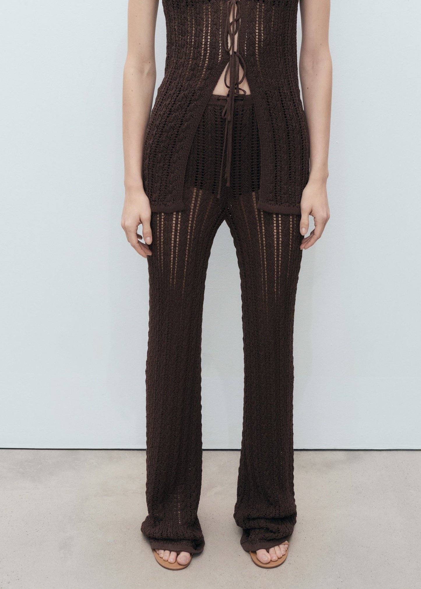 Openwork Knitted Co Ord Set