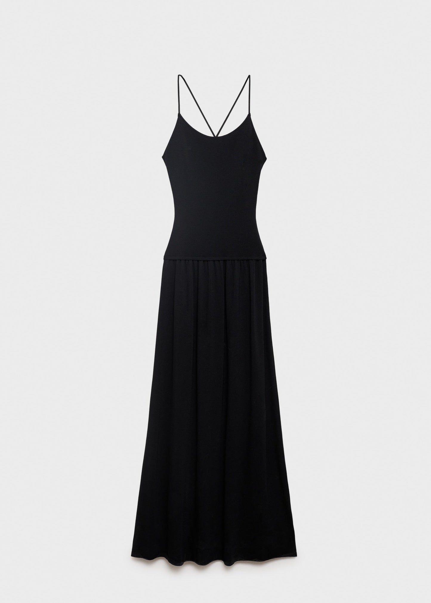 Cross Black Knitted Dress