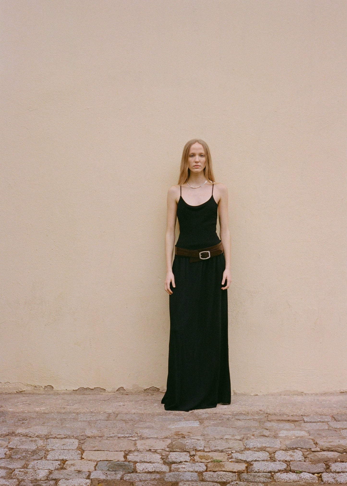 Cross Black Knitted Dress