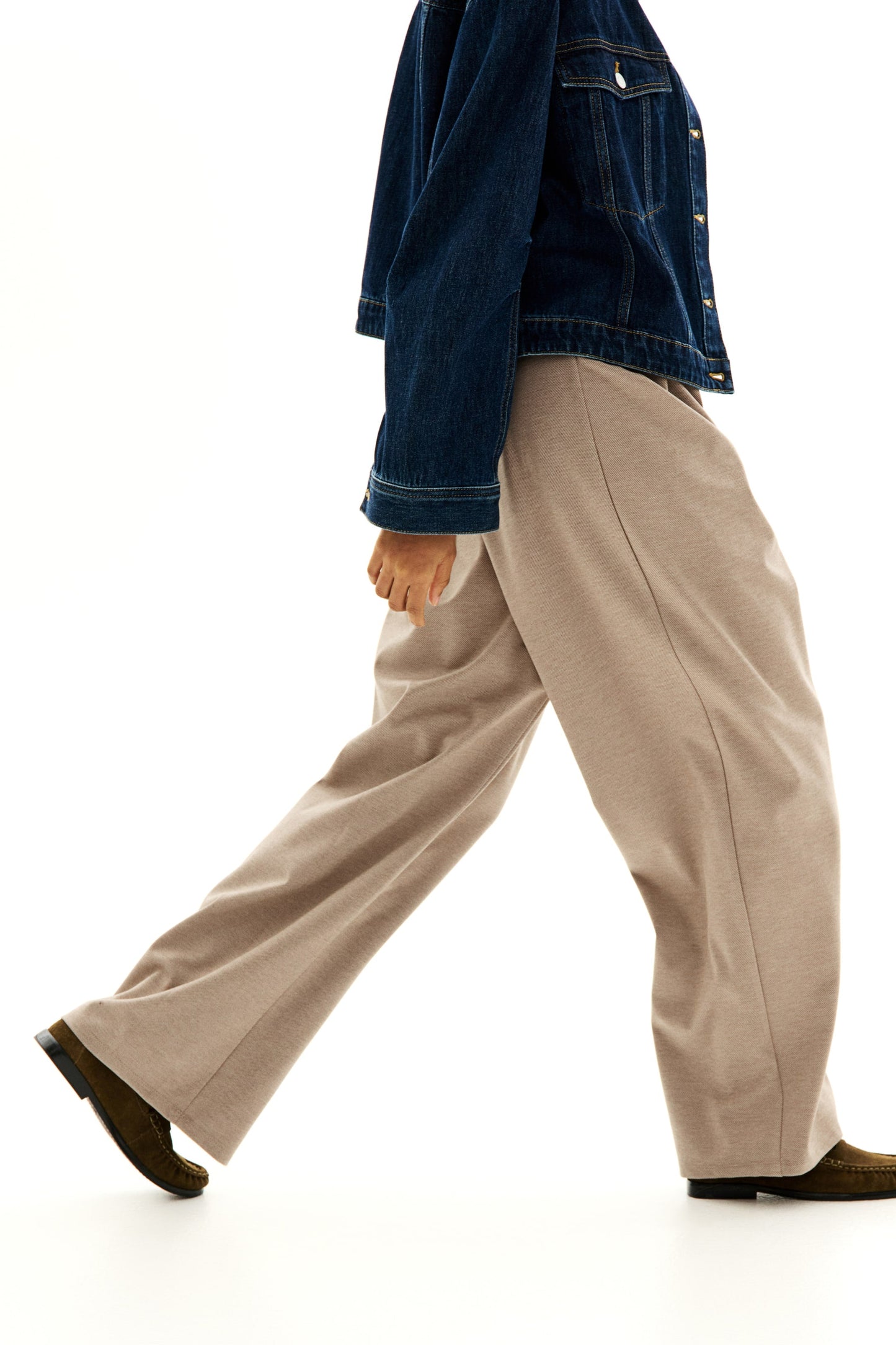Beige Jersey Trousers