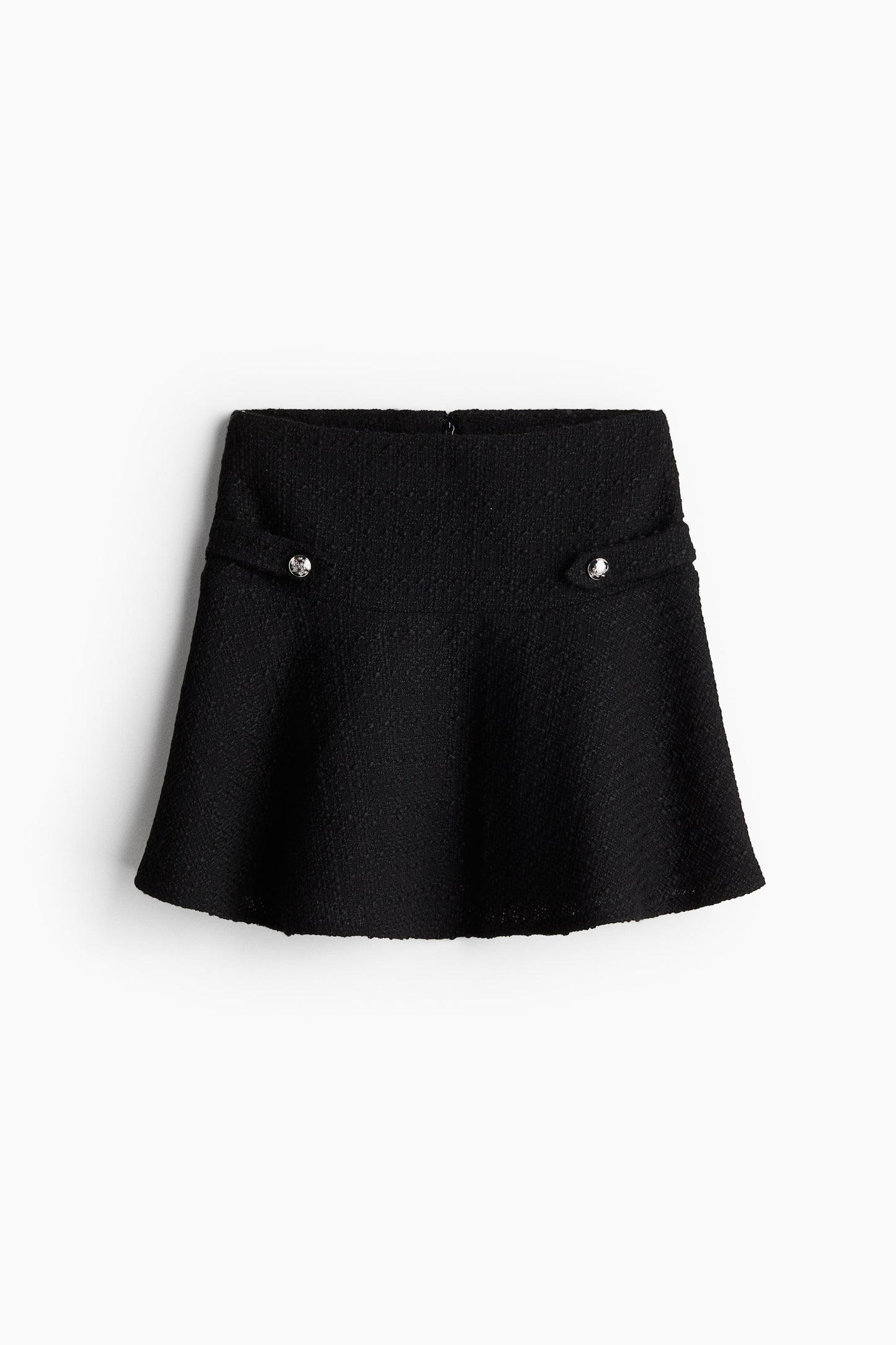 Bouclé Mini Skirt With Buttons