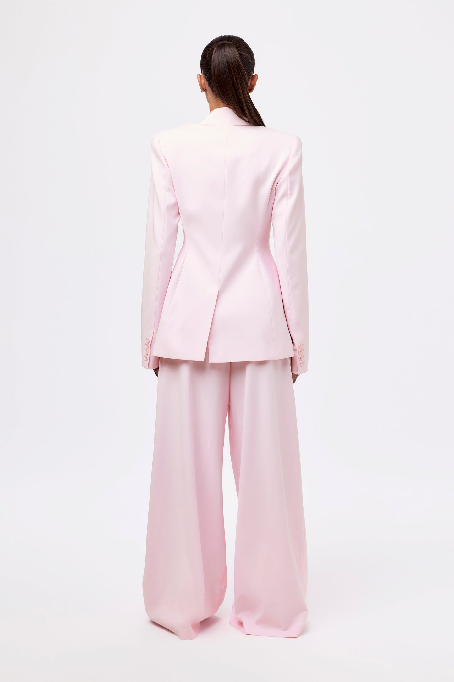 Blazer And Wide-Leg Pleated Pant Set