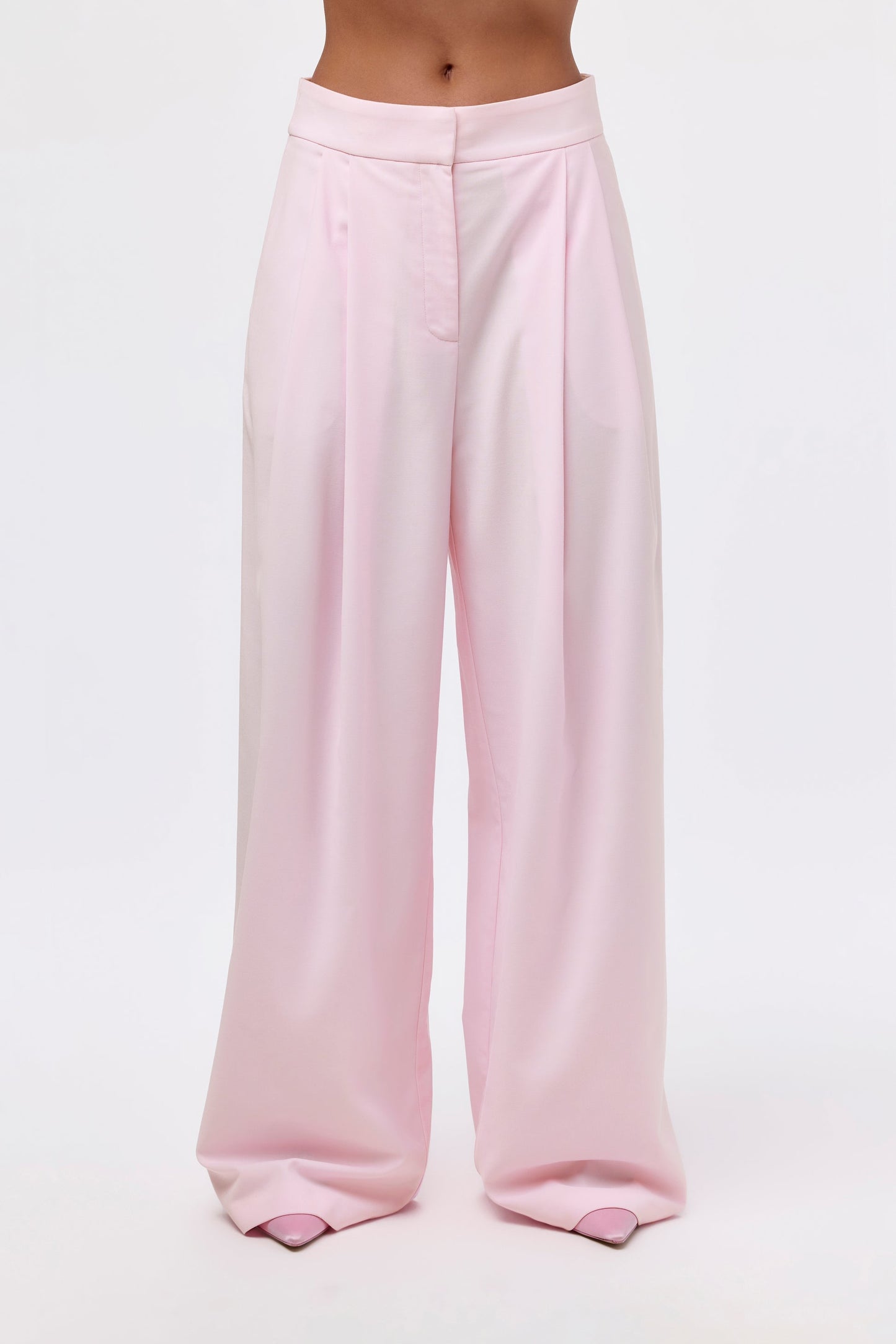 Blazer And Wide-Leg Pleated Pant Set