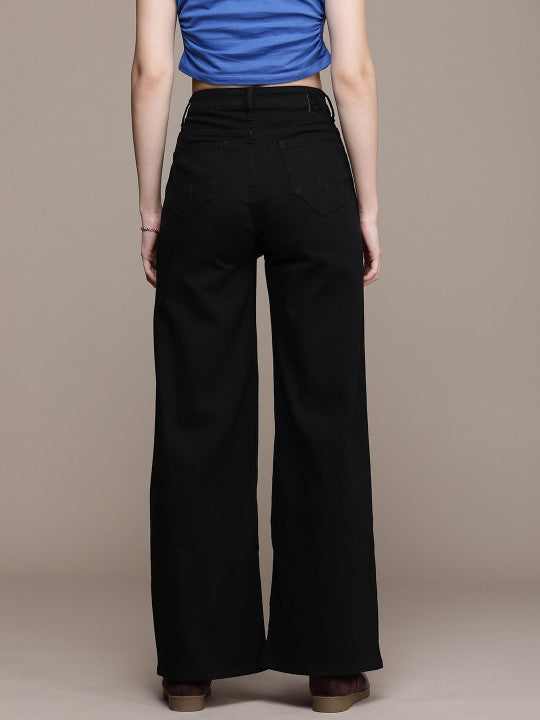 Wide Leg High-Rise Stretchable Jeans