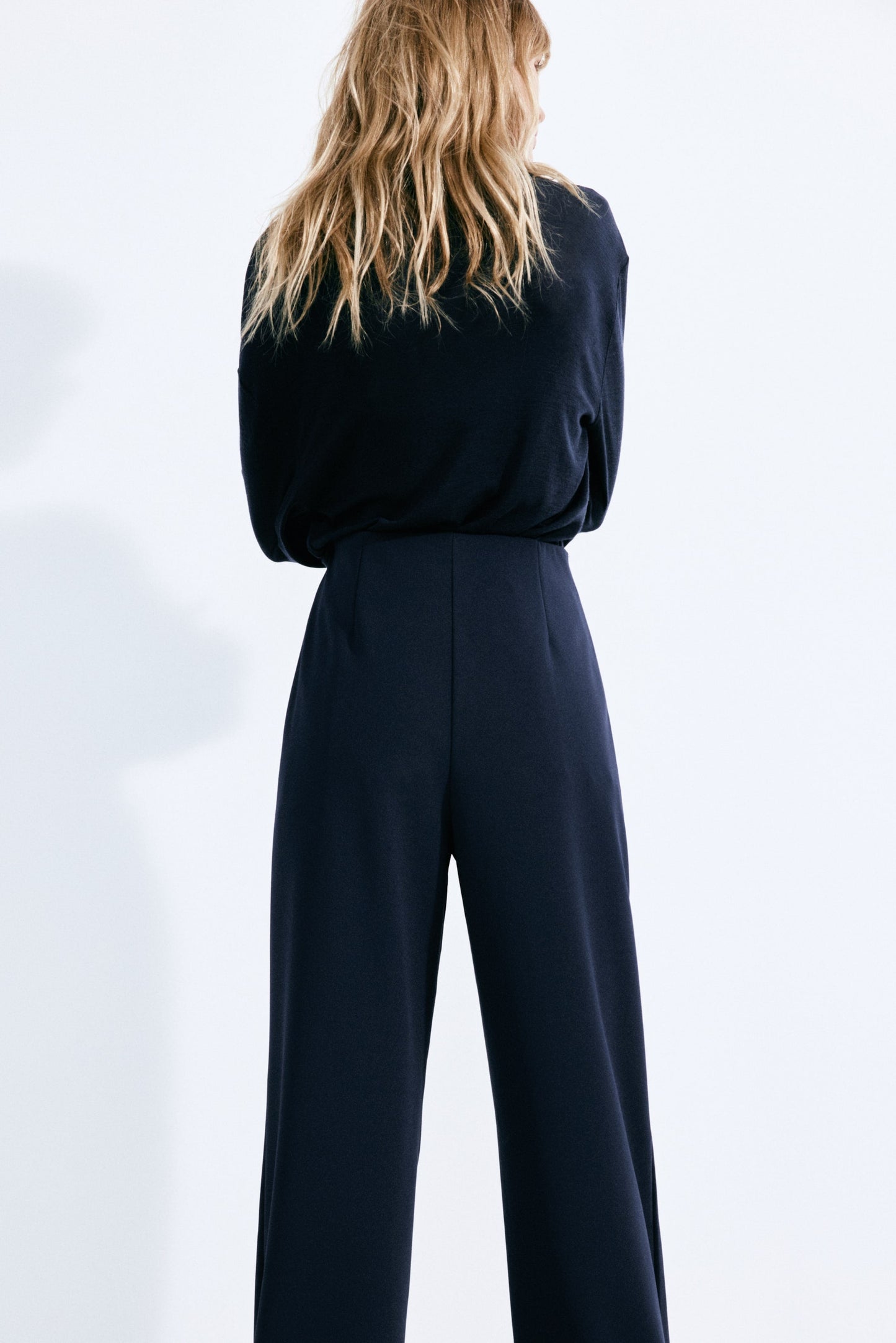 Navy Jersey Trousers
