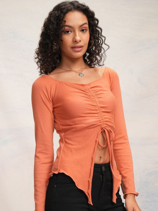 Off-Shoulder Twisted Bardot Top