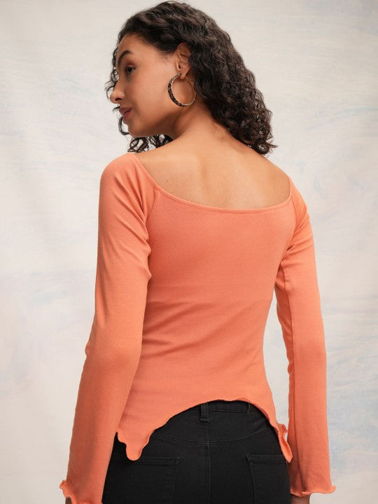 Off-Shoulder Twisted Bardot Top