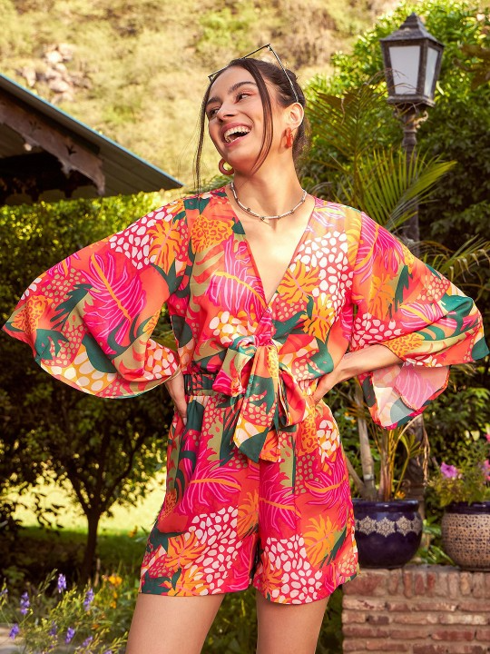 Front Tie Knot Playsuit