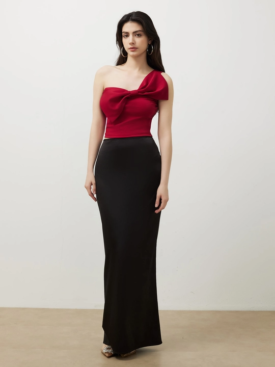 Andrea Red Bow Top
