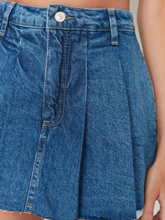 Skirts Illusioned Denim Skorts