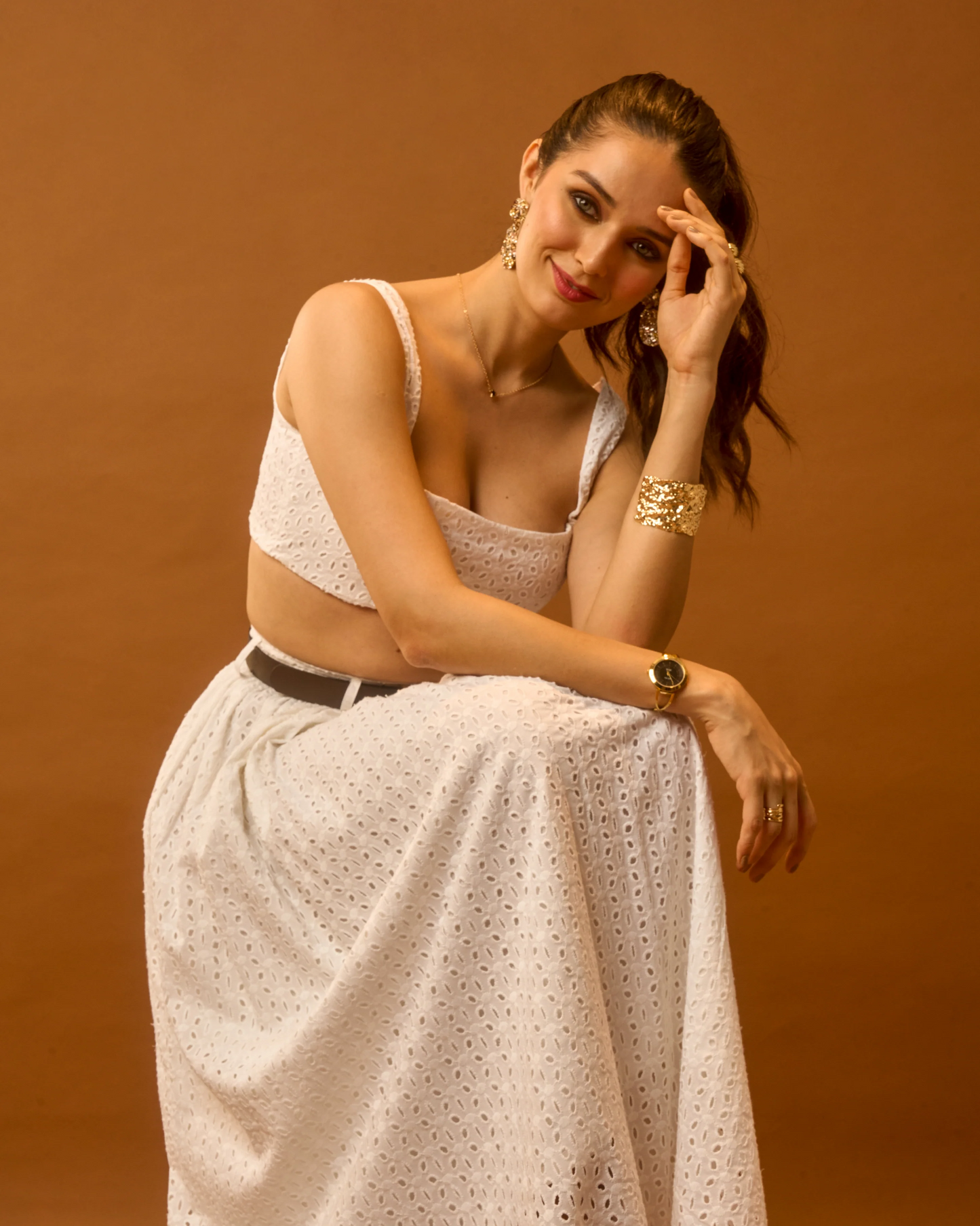 Moon Crop Top And Skirt Co-Ord Set
