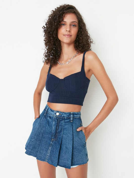 Skirts Illusioned Denim Skorts