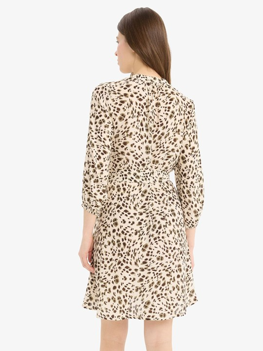 Leopard Print Flared Dress