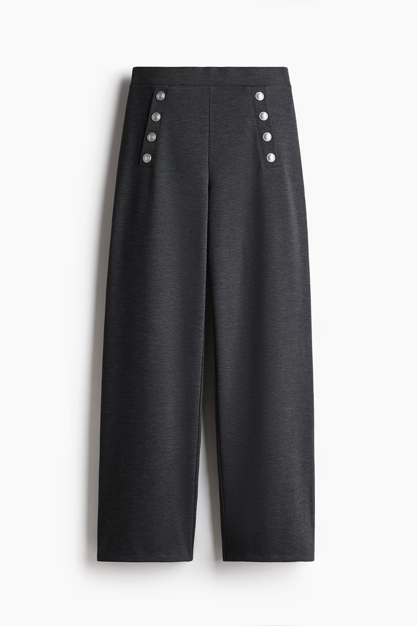 Button-Front Trousers In Grey