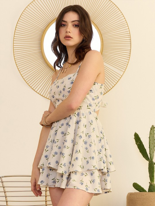 Printed Layered Playsuit