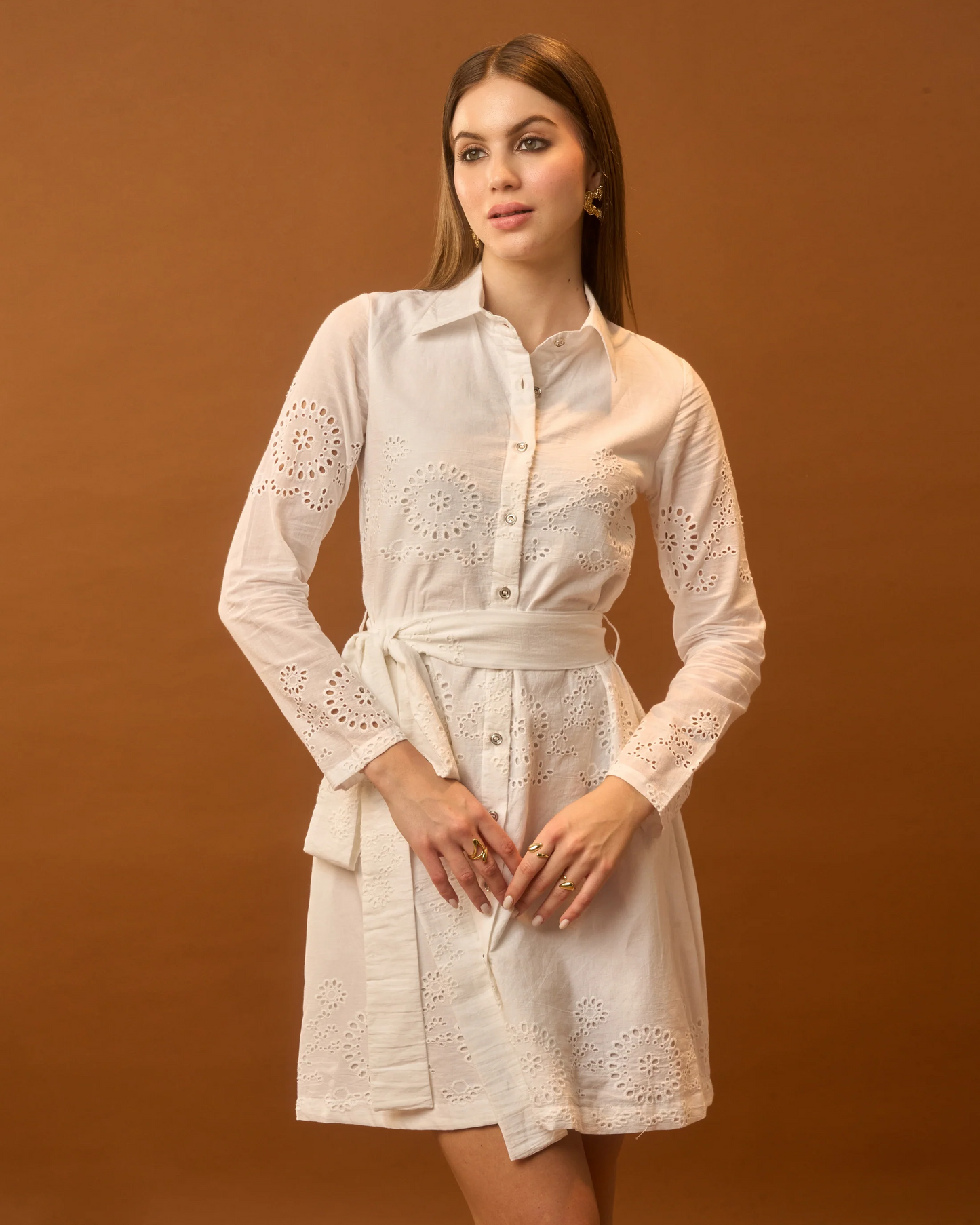 Moon Buttoned Down Dress