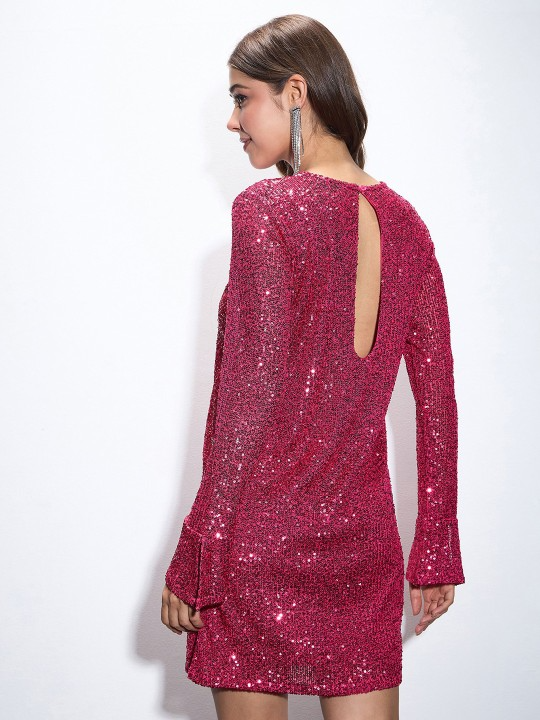 Embellished Sheath Party Mini Dress