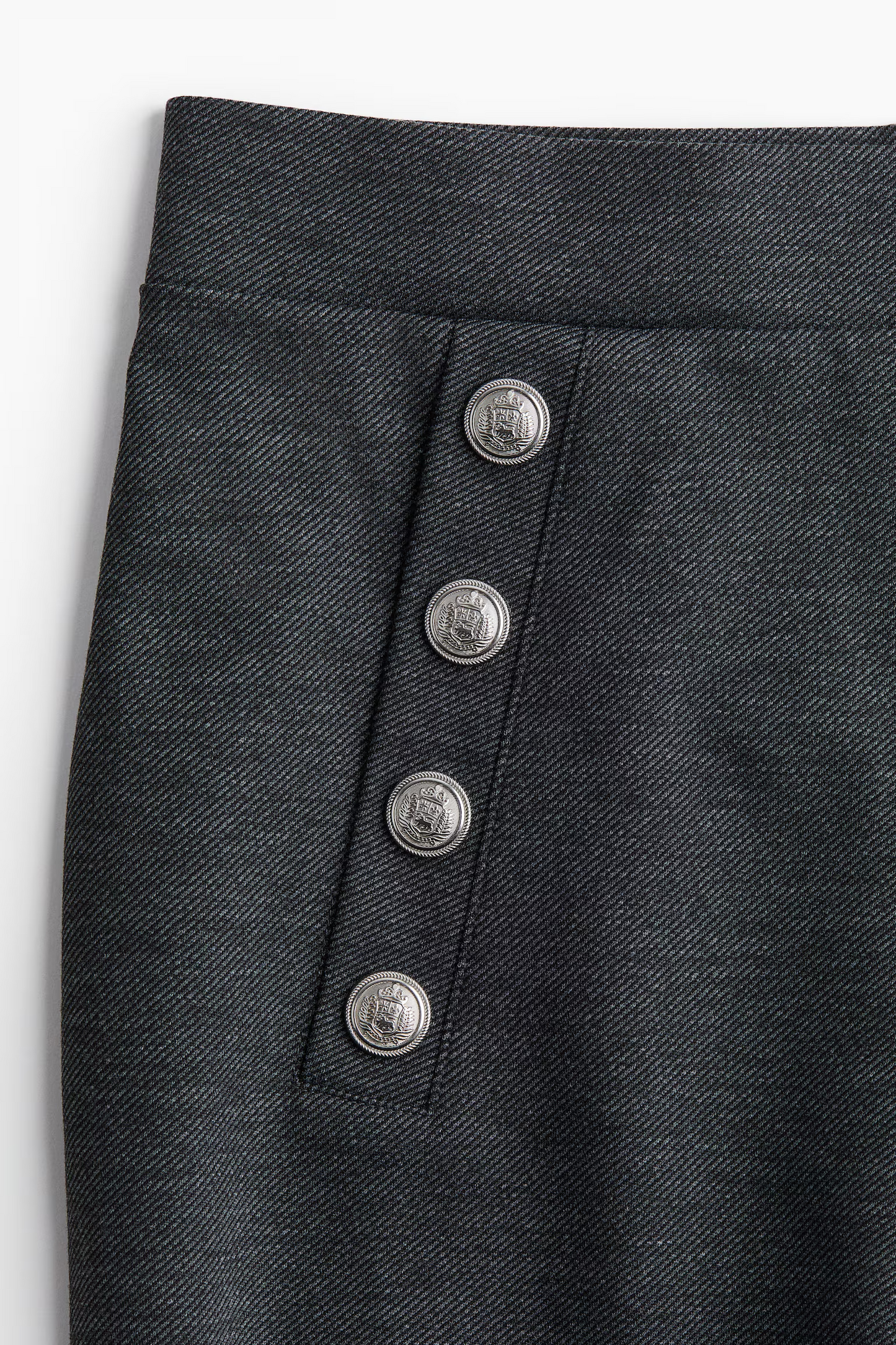 Button-Front Trousers In Grey