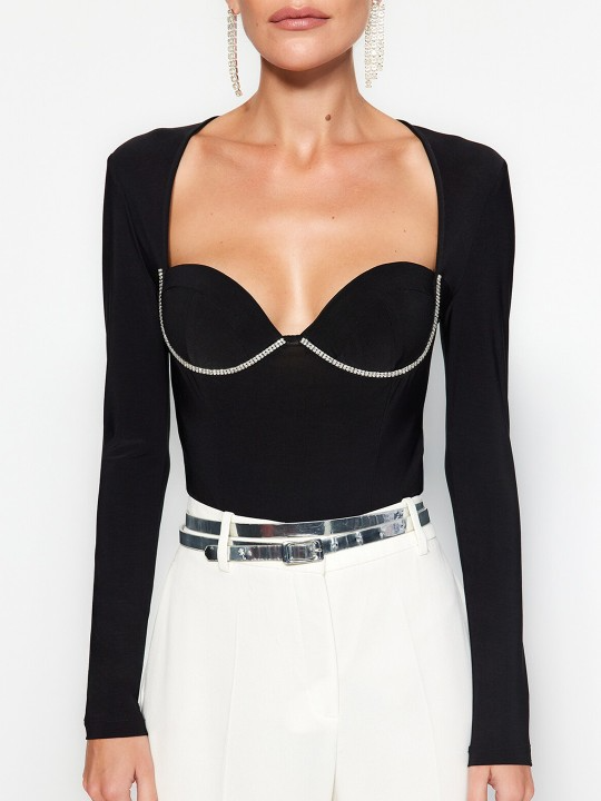 Gia Neck Fitted Crop Top
