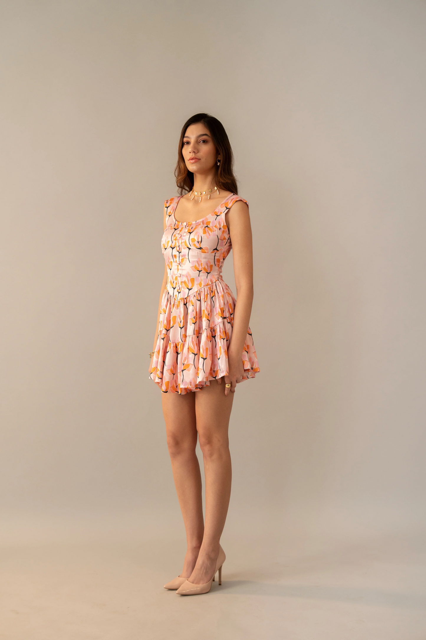 Moon Pink Water Lily Dress