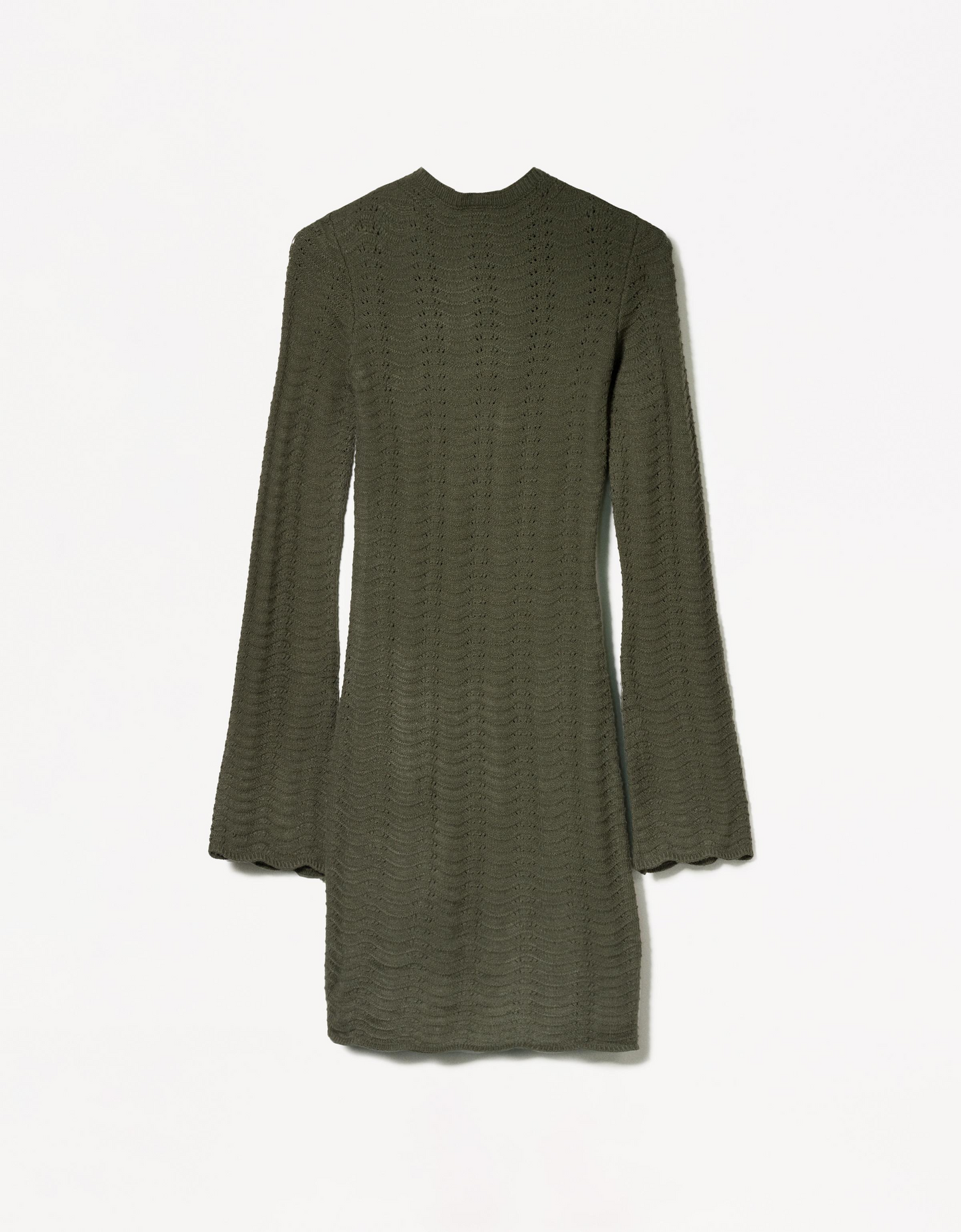 High Neck Openwork Mini Dress