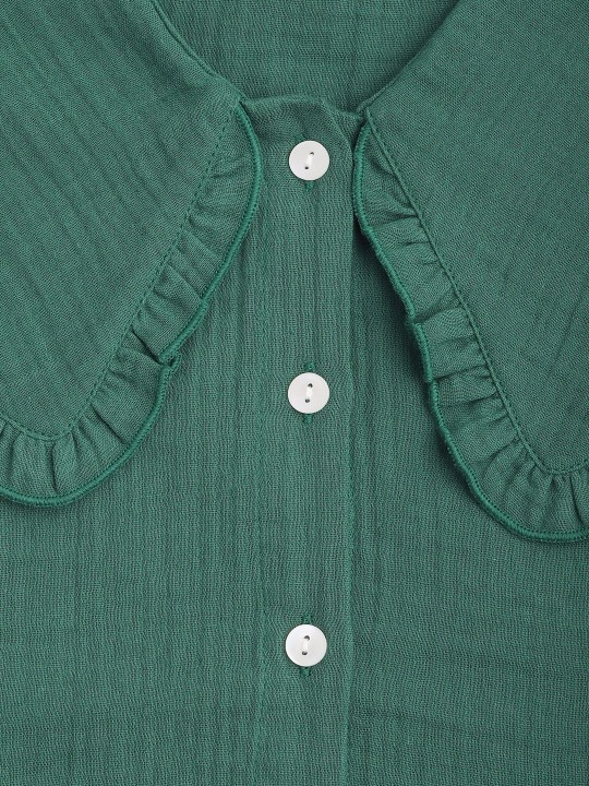 Frilled Collar Shirt Top