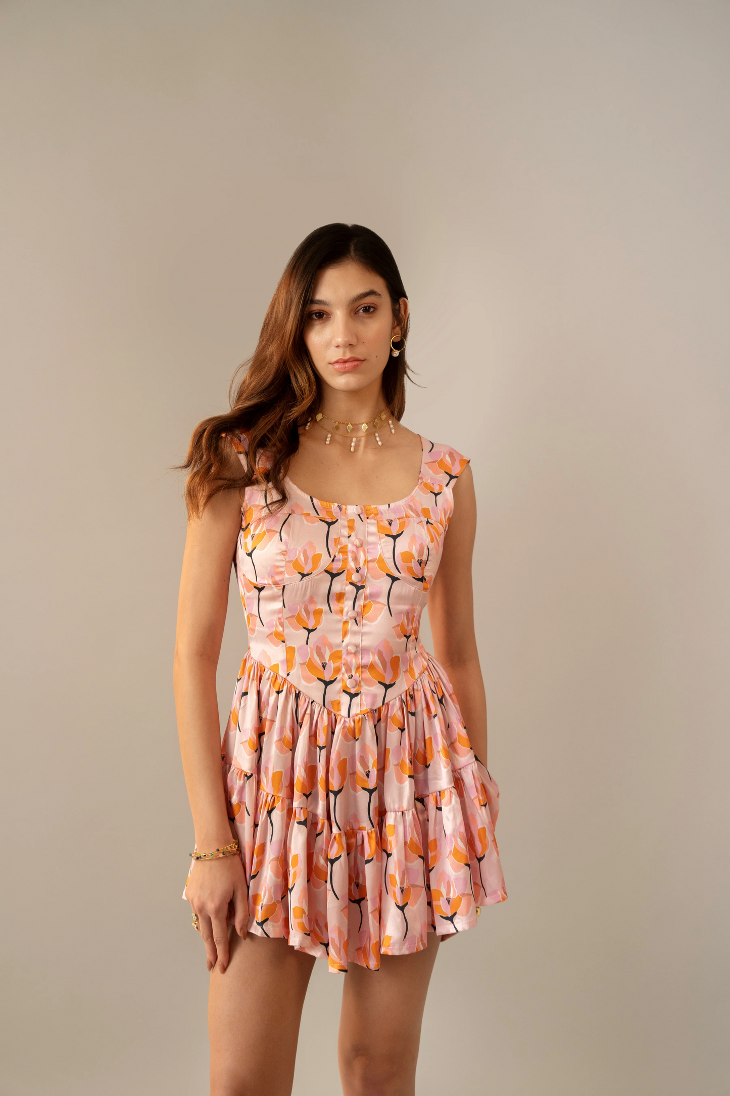 Moon Pink Water Lily Dress