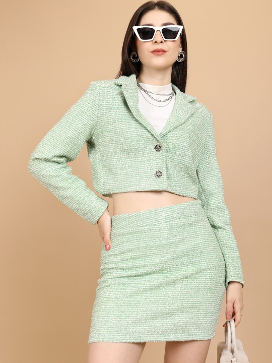 Regular Blazer And Slim Fit Skirt